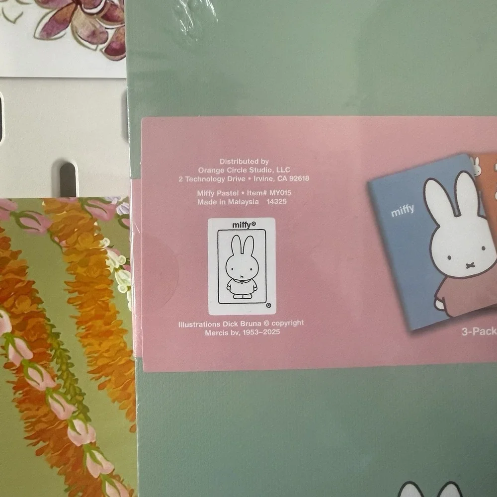 Miffy Pastel Blue Green Notebooks Trio 3 Pack Journals 80 Lined Pages Each NEW
